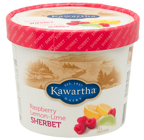 Raspberry Lemon Lime Sherbert- Kawartha Dairy Ice Cream 1.5 lt